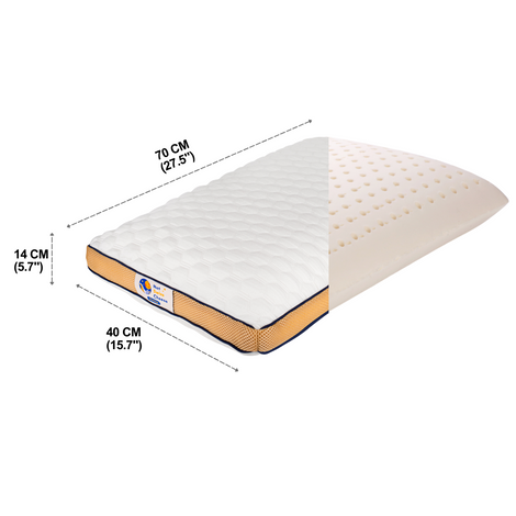 Dunlop Oreiller en mousse de latex taille Queen mi-ferme